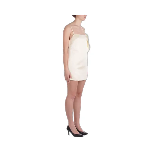 Embroidered Flower Duchesse Dress