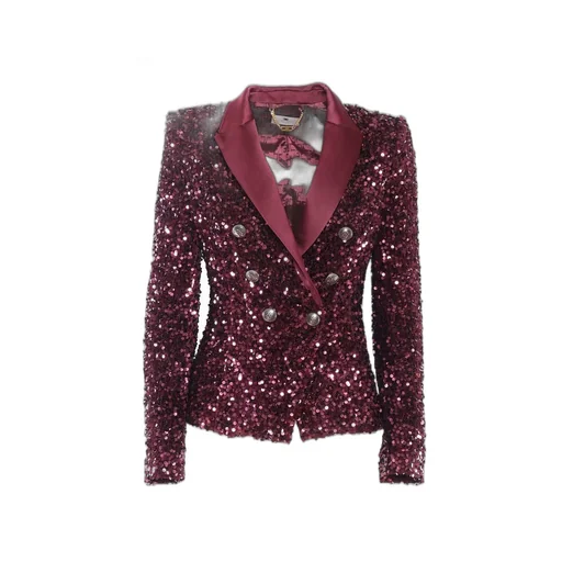 Double Breasted Sequin Embellished Blazer