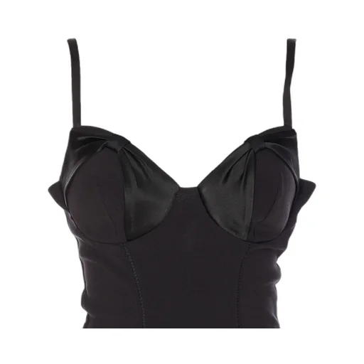 Satin Bows CrÊPe Dress