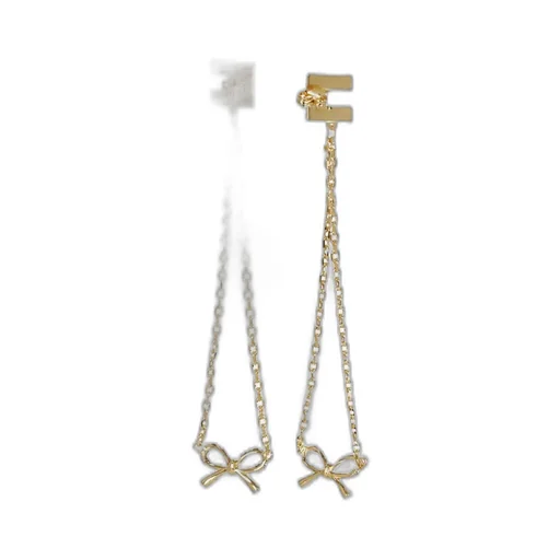 Rhinestone Bow Pendant Earrings