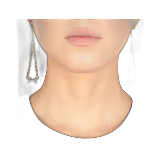 Rhinestone Bow Pendant Earrings