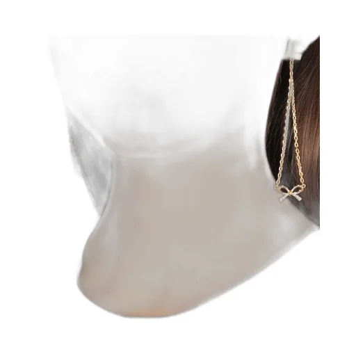 Rhinestone Bow Pendant Earrings