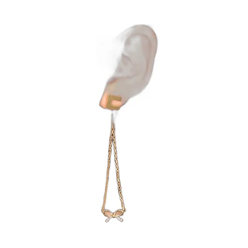 Rhinestone Bow Pendant Earrings