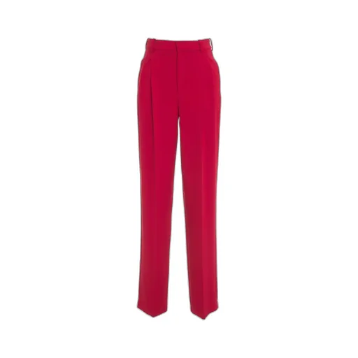 Double-Dart Stretch Crepe Trousers
