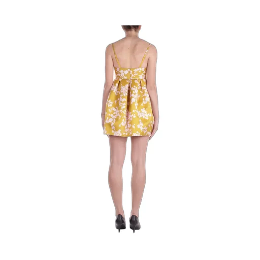 Printed Duchess Satin Doll Dress