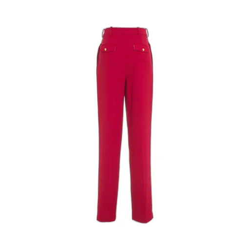 Double-Dart Stretch Crepe Trousers
