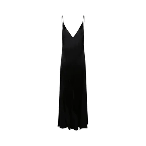 V-Neck Satin Maxi Dress