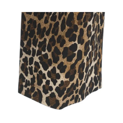 Double-Dart Animalier CrÊPe Straight Trousers