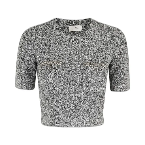 Beaded Embroidered Cropped Top