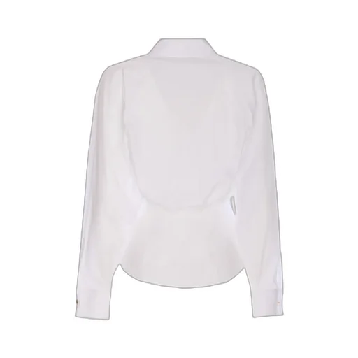 Brooch Detailed Striped Poplin Shirt