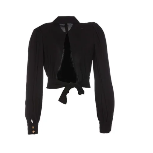 Puff-Sleeved Cropped Blouse