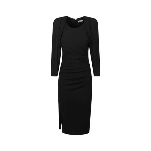 Side Zip Jersey Midi Dress