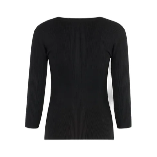 Logo Embroidered Narrow-Ribbed Top