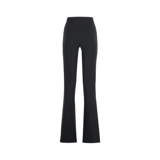 Logo Rivet Stretch Crepe Palazzo Trousers
