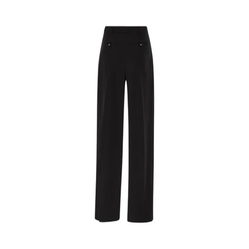 Pleat Detailed Straight-Leg Trousers