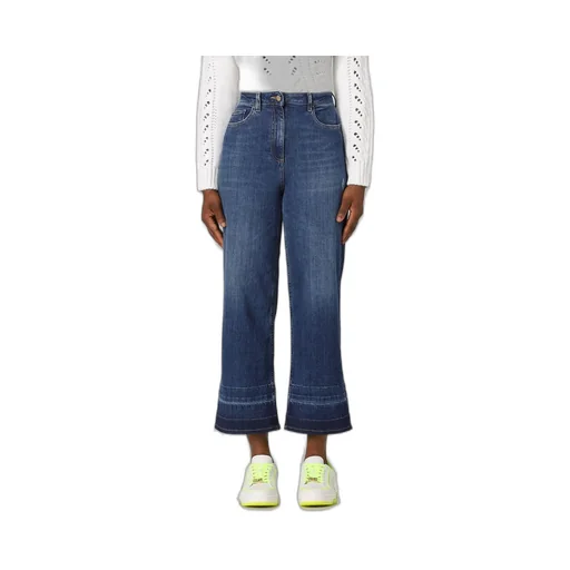 Logo Patch Wide Leg Jeans