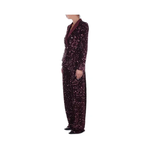 Sequin-Embroidered Chenille Trousers