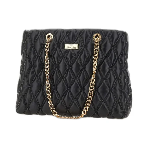 Chain-Linked Quilted Tote Bag