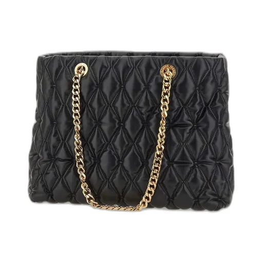 Chain-Linked Quilted Tote Bag