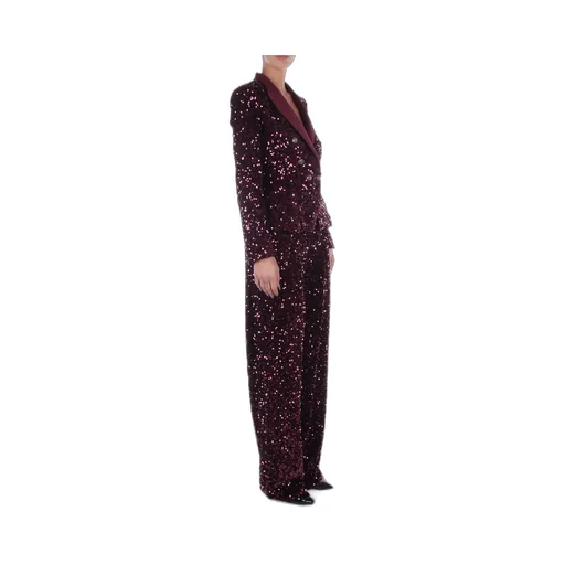 Sequin-Embroidered Chenille Trousers