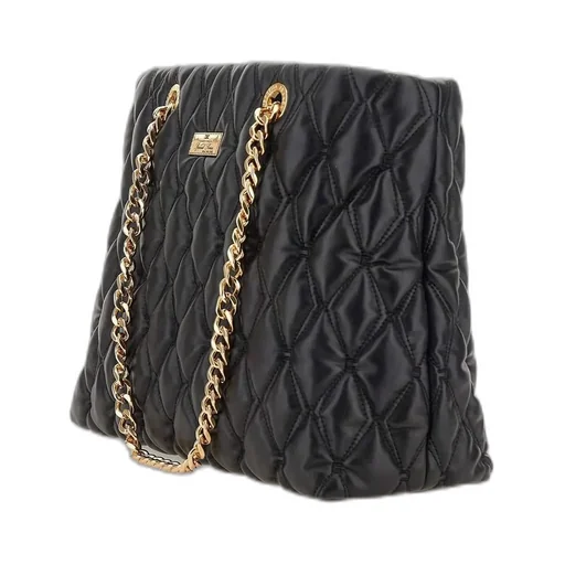 Chain-Linked Quilted Tote Bag
