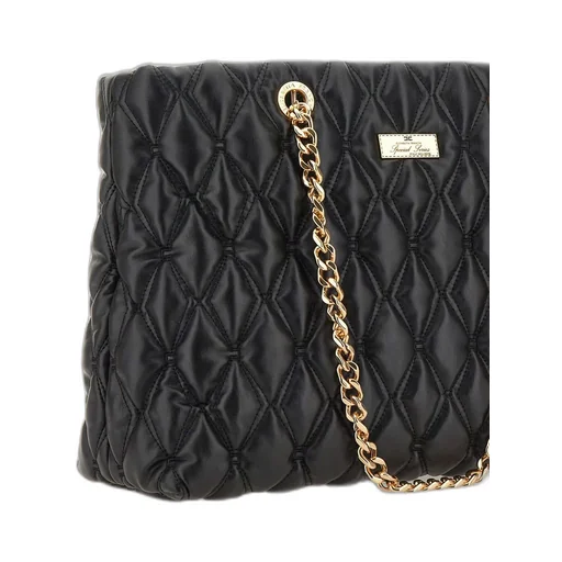 Chain-Linked Quilted Tote Bag
