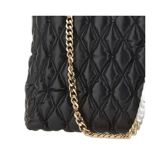 Chain-Linked Quilted Tote Bag