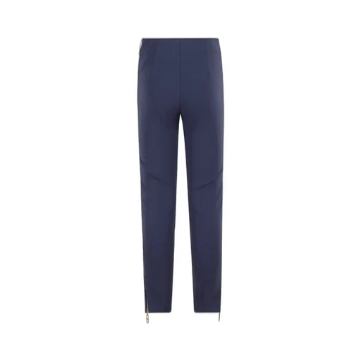 Stretch Crepe Zip-Detailed Straight Trousers