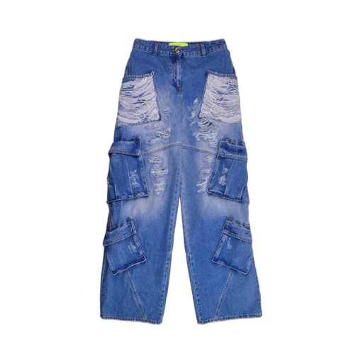 Distressed Wide Leg Jeans
