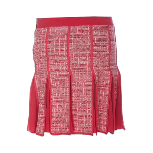 Tweed Pleated Mini Skirt