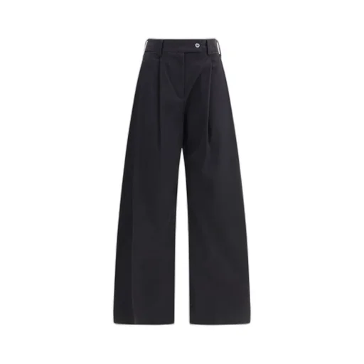 Wide-Leg Pleated Pants