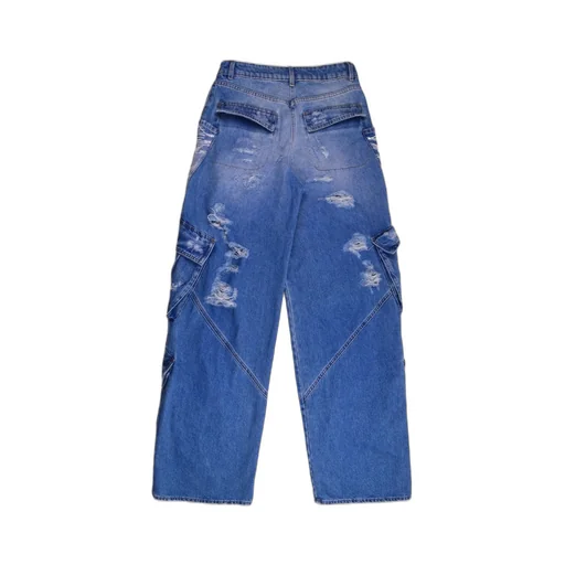 Distressed Wide Leg Jeans