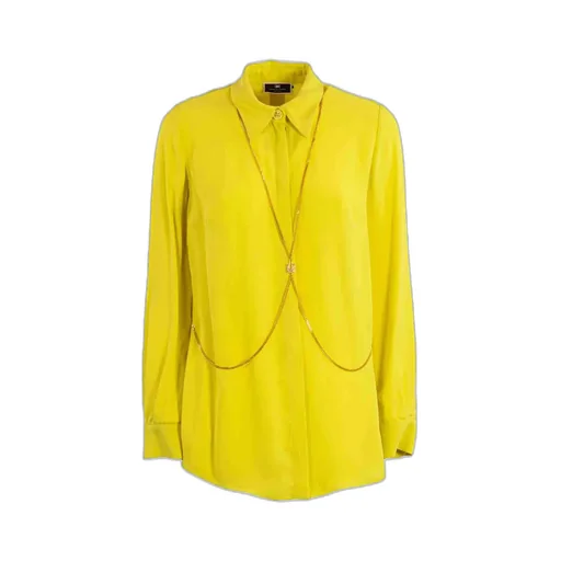 Body-Chain Detail Long-Sleeved Shirt