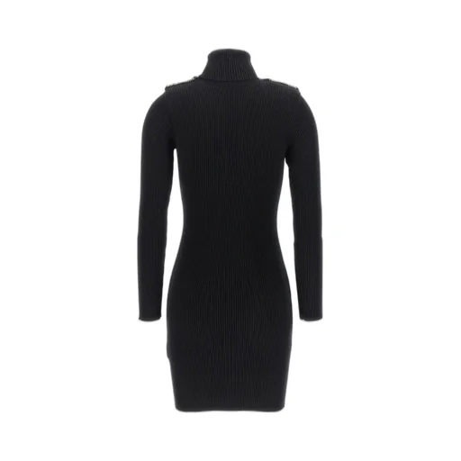 Roll-Neck Knitted Mini Dress