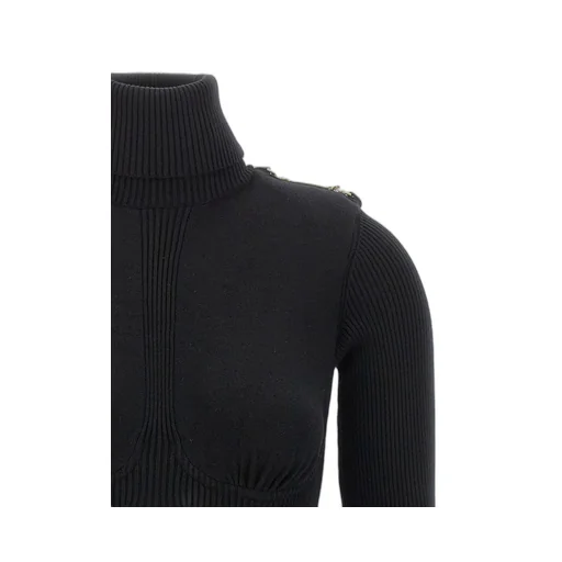 Roll-Neck Knitted Mini Dress
