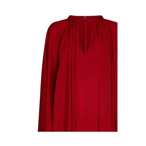 Ruched Handkerchief Hem Blouse