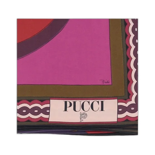 Graphic Print Silk Scarf