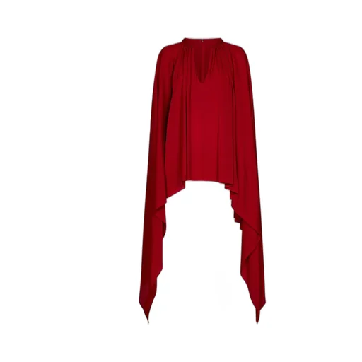 Ruched Handkerchief Hem Blouse
