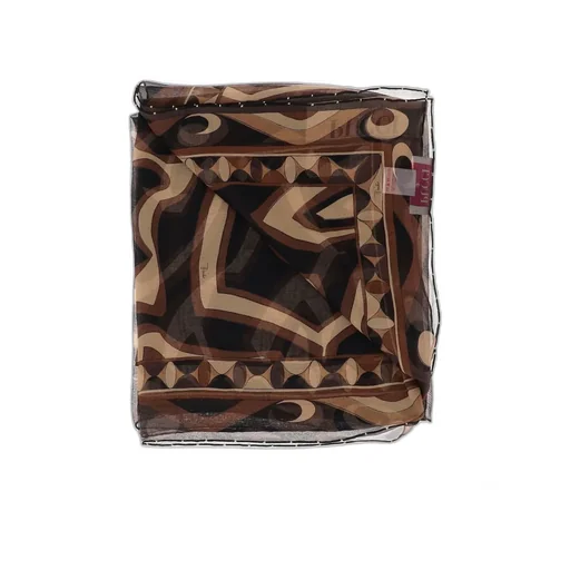 Maze Print Silk Scarf