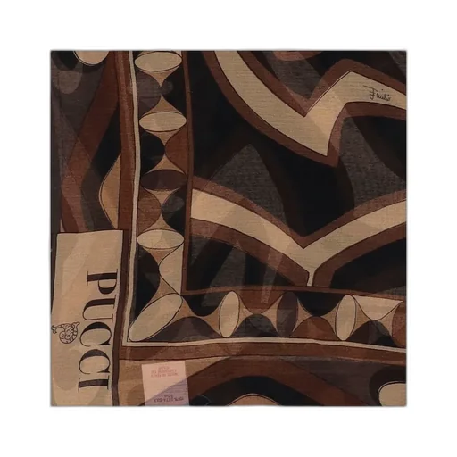 Maze Print Silk Scarf