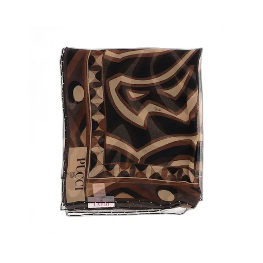 Maze Print Silk Scarf