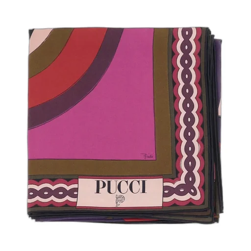 Graphic Print Silk Scarf