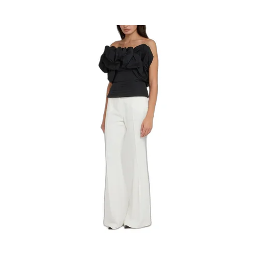 Cropped Taffeta Blouse