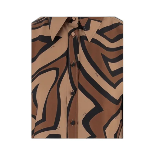 Labyrinth Print Silk Shirt