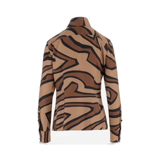 Labyrinth Print Silk Shirt