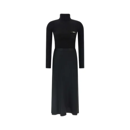 Turtleneck Long-Sleeved Dress