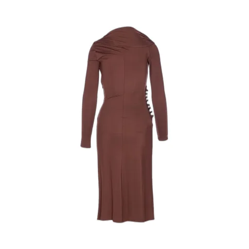 Embellished Button Jersey Dress