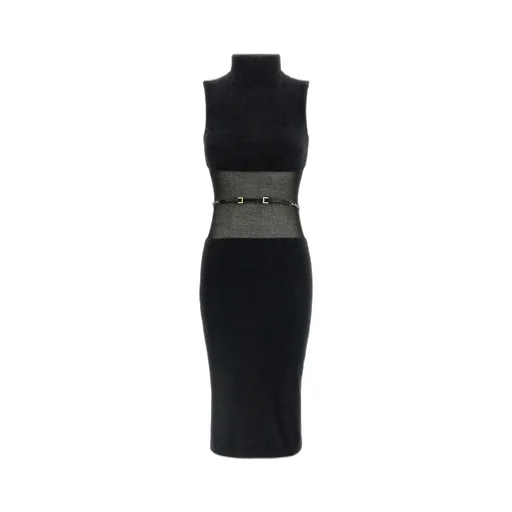High-Neck Sleeveless Knit Dress