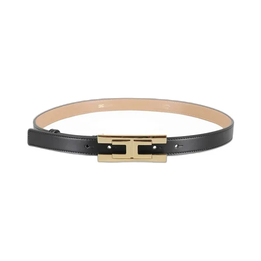 Logo Plaque Buckled Belt