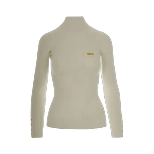 Breast Pocket Ribbed Knit Top